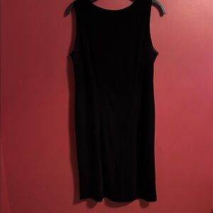Vintage Social Circles Black Velvet Sleeveless Dress